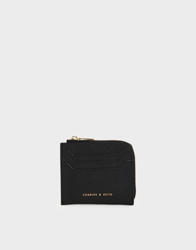 Charles & Keith Small Zip Pouch In Black