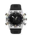 ROCAWEAR MEN'S ANALOG-DIGITAL BLACK SILICONE STRAP WATCH 46MM