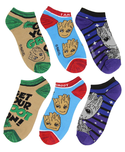 Marvel Guardians Of The Galaxy I Am Groot 3 Pack Ankle Socks Adult Unisex In Multi