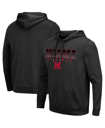 Colosseum Men's  Miami University Redhawks Blackout 3.0 Pullover Hoodie