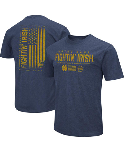 Colosseum Men's  Navy Notre Dame Fighting Irish Oht Military-inspired Appreciation Flag 2.0 T-shirt