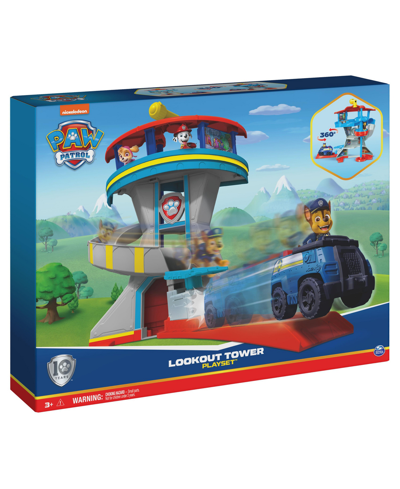Paw Patrol Kids' Lookout Tower Playset With Toy Car Launcher In Multi-color