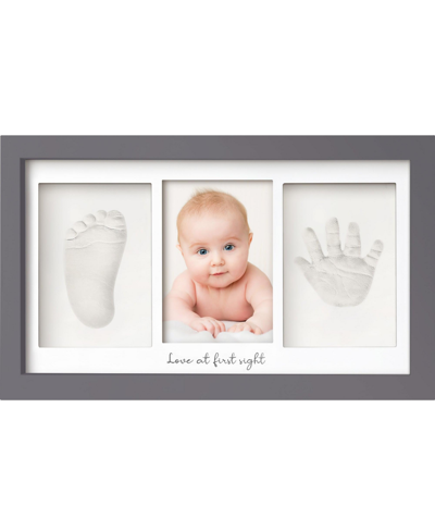 Keababies Duo Baby Hand And Footprint Kit, Baby Handprint Kit, Newborn Photo Frame, Baby Keepsake For New Mom In Gunmetal Gray