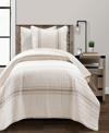 Lush Decor Farmhouse Stripe Reversible Cotton 2-piece Quilt, Twin/twin Xl In Neutral