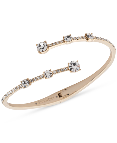 Givenchy Crystal Pave Bypass Bangle Bracelet In Gold