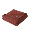 Eddie Bauer Solid Waffle Cotton Reversible Blanket, King In Canyon Orange