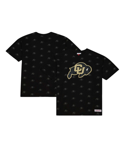 Mitchell & Ness Men's  Black Colorado Buffaloes Allover Print T-shirt