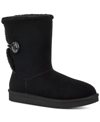 Koolaburra By Ugg Nalie Faux Fur Lined Short Boot In Black