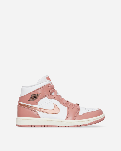 Nike Wmns Air Jordan 1 Mid Se Sneakers Red Stardust / Metallic Copper In Multicolor