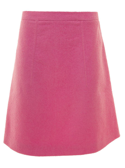 Patou High-waisted A-line Miniskirt In Pink