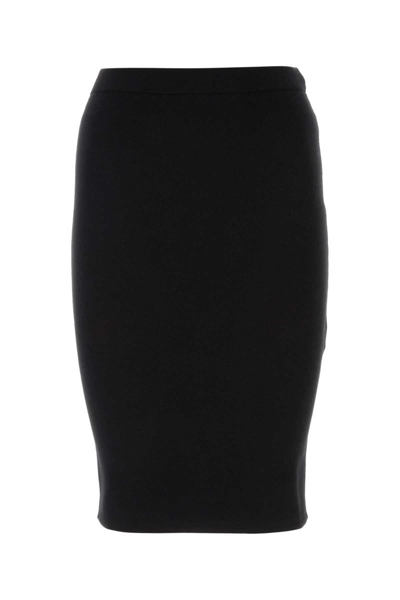 Saint Laurent Wrap-effect Cotton-velvet Midi Skirt In Black