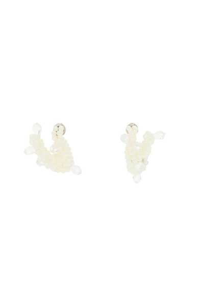 Simone Rocha Twisted Pearl Earrings In White