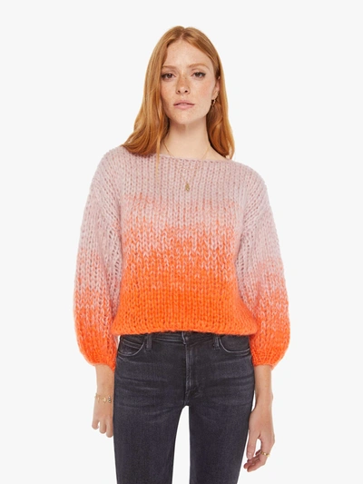 Maiami Gradient Fade Big Sweater /rose (also In Xs, S/m, M/l) In Orange