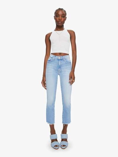 Mother The Insider Crop Step Fray Limited Edition Jeans In Blue