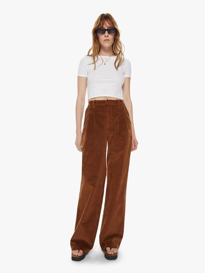 Sprwmn Straight Leg Trouser Dark Cognac Pants (also In 26,27,28) In Multi