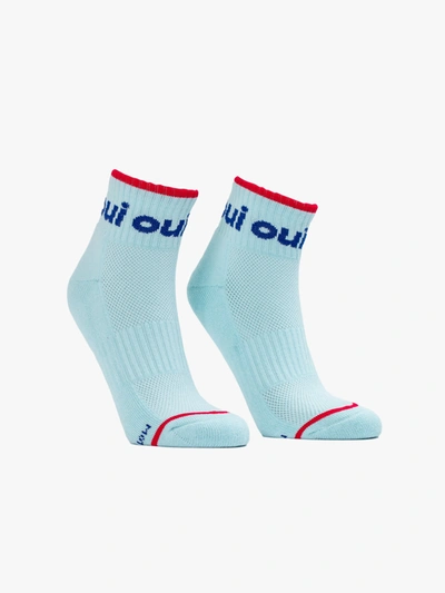 Mother Baby Steps Ankle Oui Oui Socks In White