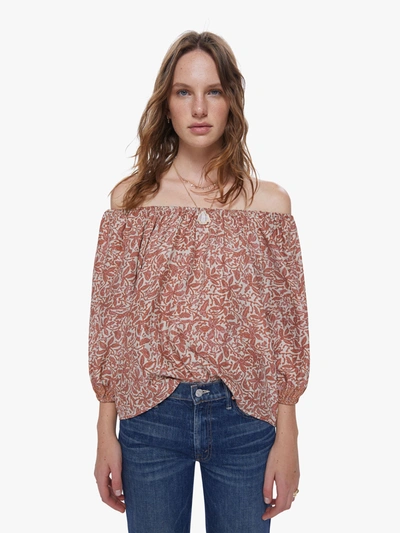 Natalie Martin Ella Top Gloriosa Print Sandstone (also In M, L) In Orange