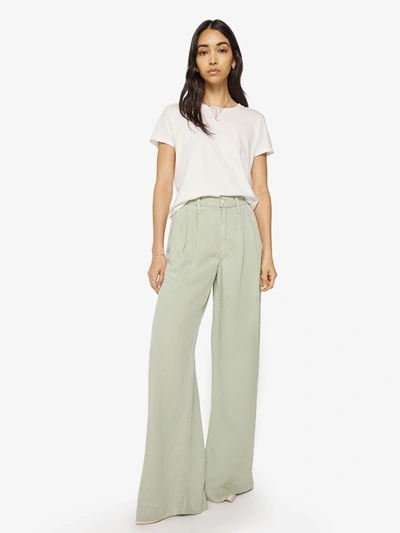 Mother High Waisted Pouty Prep Heel Cameo Pants In Green