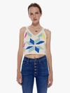 MOTHER THE CROPPED VARSITY ALL-STAR PINWHEEL SHIRT (ALSO IN S, M,L)