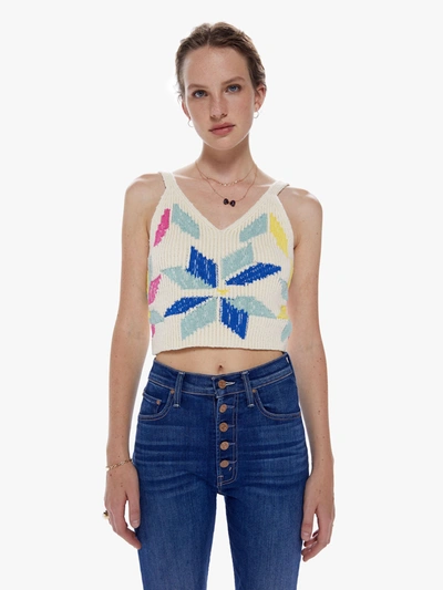 MOTHER THE CROPPED VARSITY ALL-STAR PINWHEEL SHIRT (ALSO IN S, M,L)