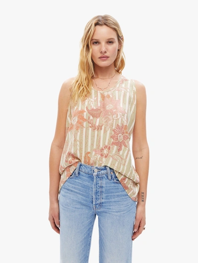 Natalie Martin Ariana K Sunflower Stripe Print Clay Shirt (also In S, M,l, Xl) In Tan