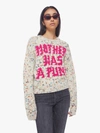 Mother Confetti Alpaca Blend Graphic Sweater In Natural