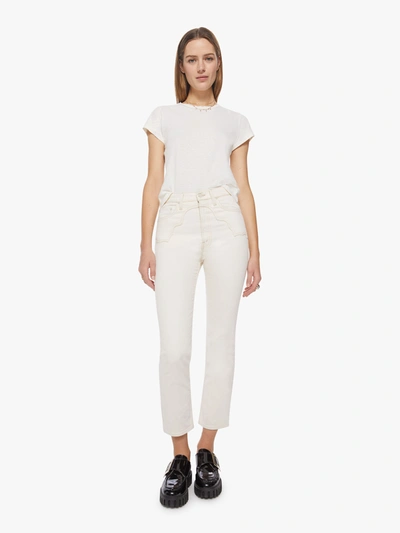 Mother The Buckle Bunny Rider Ankle Jeans In White