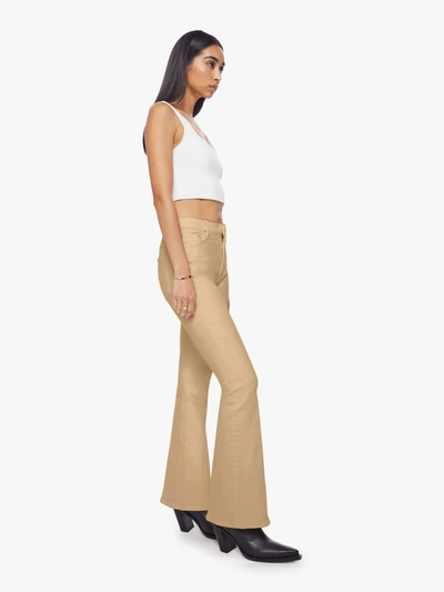 Mother High Waisted Weekender Skimp Sand Jeans In Khaki
