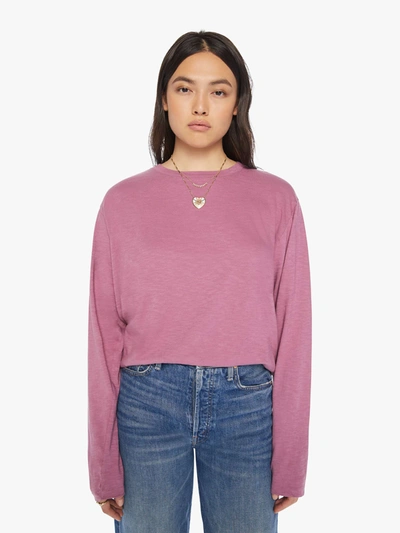 Velva Sheen Rolled Long Sleeve Regular T-shirt Plum T-shirt (also In S, M,xl) In Purple