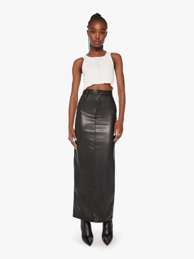 Mother The Mid Rise Column Skirt (also In 24,25,26,27,28,29,30,31,32,33) In Black