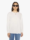 Mother The Long Sleeve Rowdy Cotton T-shirt In White