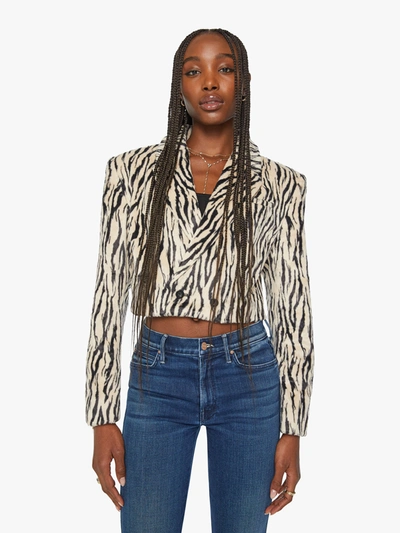 Mother The Blaze Of Glory Cropped Blazer In Hold Your Zebras