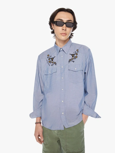 Mother The Galloping Kid Bullroar Shirt (also In M, Xl) In Blue