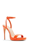 Aldo Kat Ankle Strap Platform Sandal In Bright Orange
