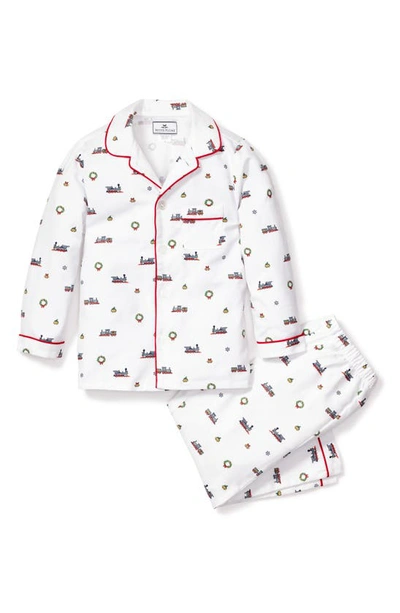 Petite Plume Unisex Arctic Express Pajama Set - Baby, Little Kid, Big Kid In White