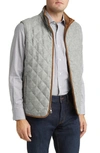 Peter Millar Men's Essex Quilted Wool Travel Vest In Gale Grey