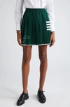 Thom Browne Green Hector 4-bar Miniskirt In Dark Green