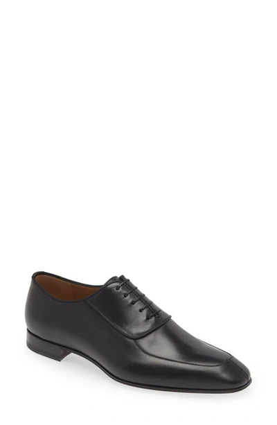 Christian Louboutin Lafitte Leather Oxford Shoes In Black