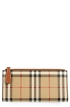 BURBERRY BURBERRY LARGE VINTAGE CHECK COATED CANVAS & LEATHER BIFOLD WALLET