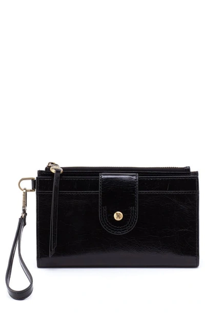 Hobo Kali Leather Phone Wristlet In Black