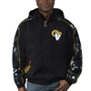 Starter Black Los Angeles Rams Thursday Night Gridiron Full-zip Hoodie In Black