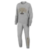 Wear By Erin Andrews Heather Gray Boston Bruins Knit Long Sleeve Tri-blend T-shirt & Pants Sleep Set In Heather Gray