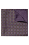 ETON MEDALLION DOUBLE SIDED WOOL FLANNEL POCKET SQUARE