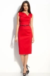 Black Halo Jackie O Sleeveless Sheath Dress In Red