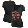 Majestic Threads  Black Arizona Diamondbacks 2023 World Series Contact Tri-blend V-neck T-shirt In Black