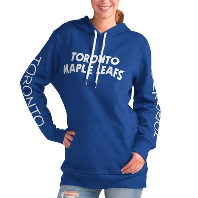 G-III 4HER BY CARL BANKS G-III 4HER BY CARL BANKS BLUE TORONTO MAPLE LEAFS OVERTIME PULLOVER HOODIE