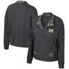 Colosseum Heather Charcoal Michigan Wolverines Oht Military Appreciation Payback Henley Thermal Swe In Heather Charcoal