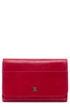 Hobo Jill Leather Trifold Wallet In Claret