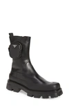 PRADA MONOLITH CHELSEA BOOT WITH POUCH