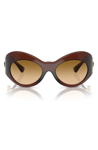 Versace Womens Ve4462 Irregular-frame Injected Sunglasses Brown In Yellow Gradient Brown